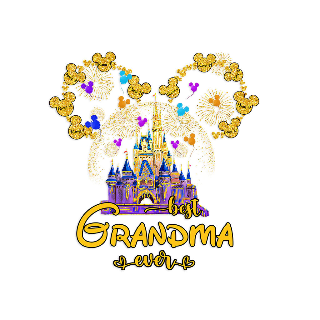 Best Grandma Ever - Personalized Mouse Decal Die Cut