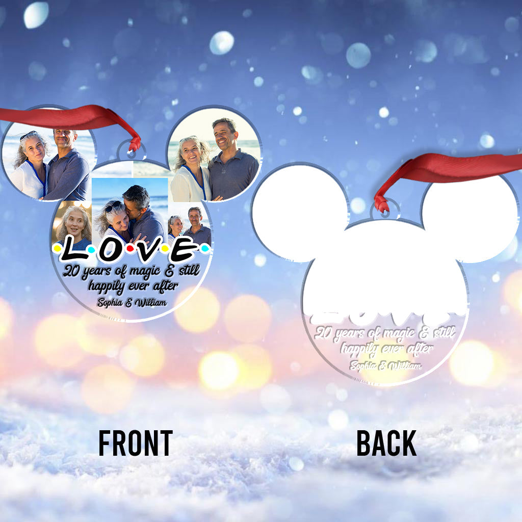 Years Of Magic Happily Ever After Mouse Ears - Personalized Mouse One-sided Ornament