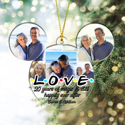 Years Of Magic Happily Ever After Mouse Ears - Personalized Mouse One-sided Ornament