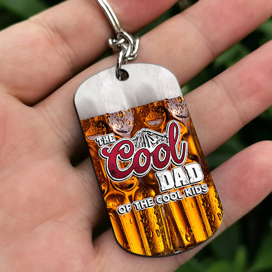 The Cool Dad - Personalized Father Stainless Steel Keychain