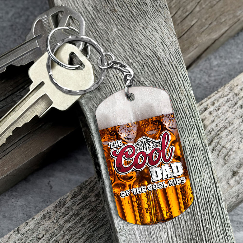 The Cool Dad - Personalized Father Stainless Steel Keychain