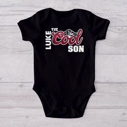 The Cool Dad - Personalized Father T-shirt And Baby Onesie