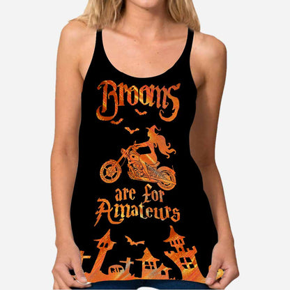 Brooms Are For Amateurs  - Biker Cross Tank Top