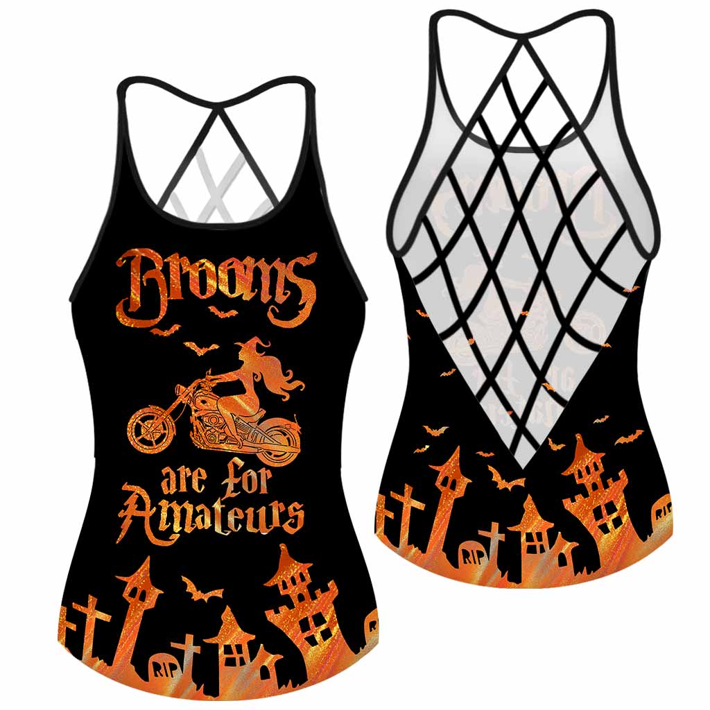 Brooms Are For Amateurs  - Biker Cross Tank Top