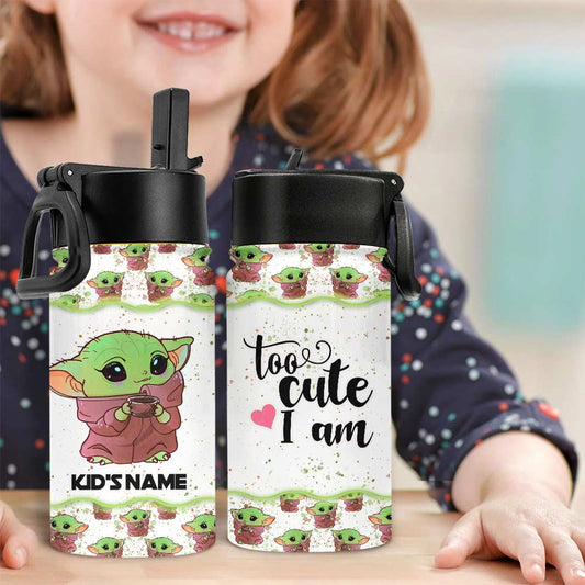 Too Cute I Am - Personalized The Force Kids Water Bottle