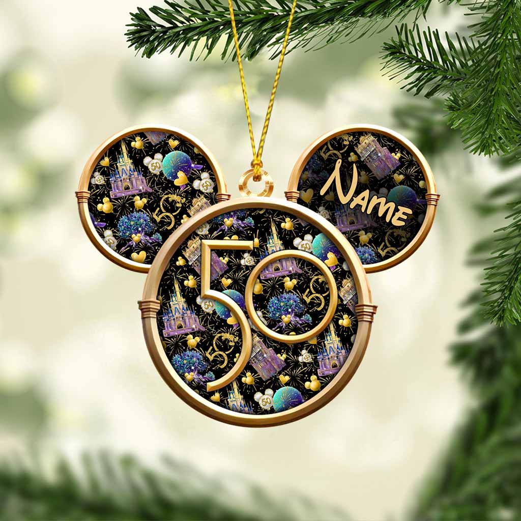 50 Years Of Magic - Personalized Mouse Ornament (Printed On Both Sides)