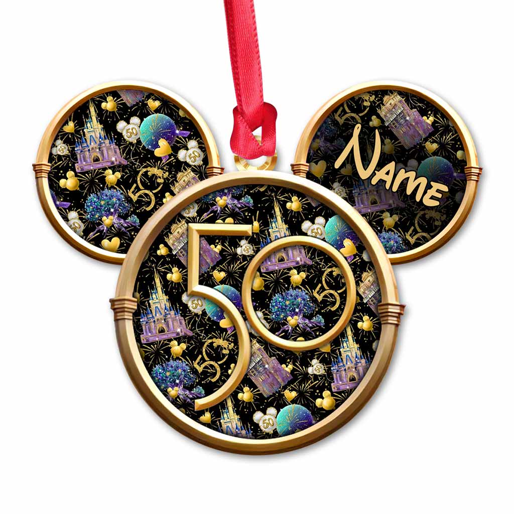 50 Years Of Magic - Personalized Mouse Ornament (Printed On Both Sides)