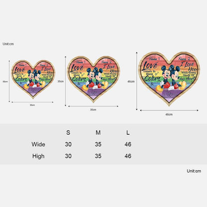 You Are My Rainbow - Personalized Couple LGBT Support Wood Sign With 3D Pattern Print