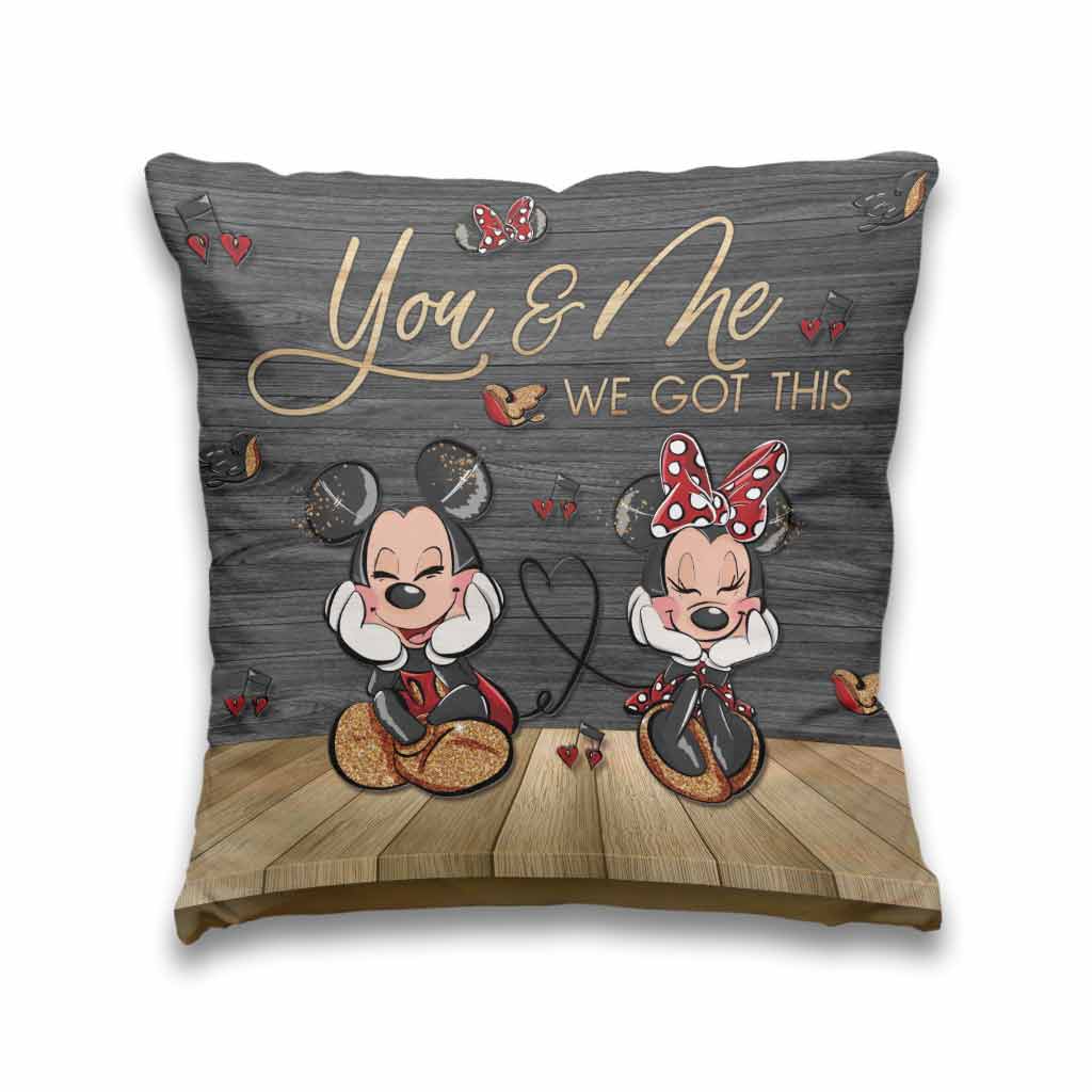 You And Me We Got This Mouse Ears - Personalized Couple Throw Pillow