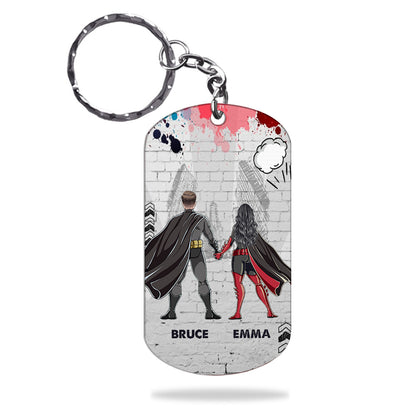 You Are My Favorite - Personalized Superhero Stainless Steel Keychain