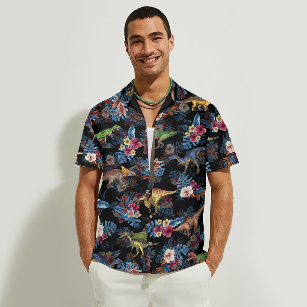 Tropical Vibes - Dinosaur Hawaiian Shirt