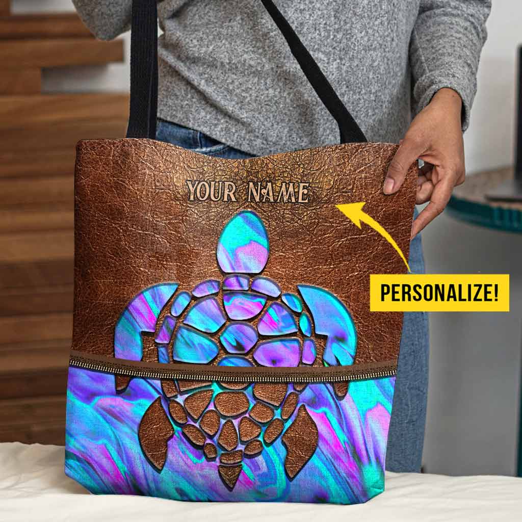 Turtle Personalized Tote Bag