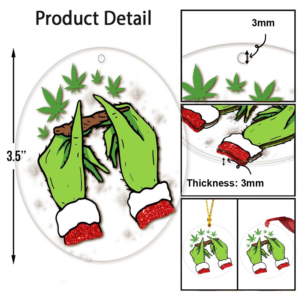 This Is How I Roll - Christmas Weed Transparent Ornament