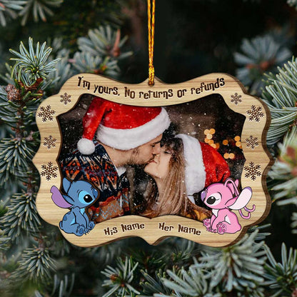 I'm Yours No Returns Or Refunds - Personalized Christmas Ohana Layered Wood Ornament