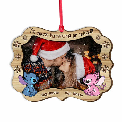 I'm Yours No Returns Or Refunds - Personalized Christmas Ohana Layered Wood Ornament