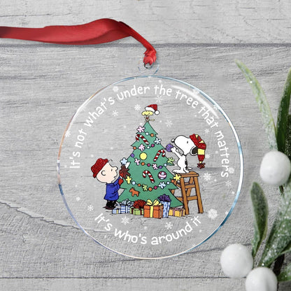 Hanging Light On Christmas Tree - Transparent Ornament