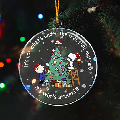 Hanging Light On Christmas Tree - Transparent Ornament