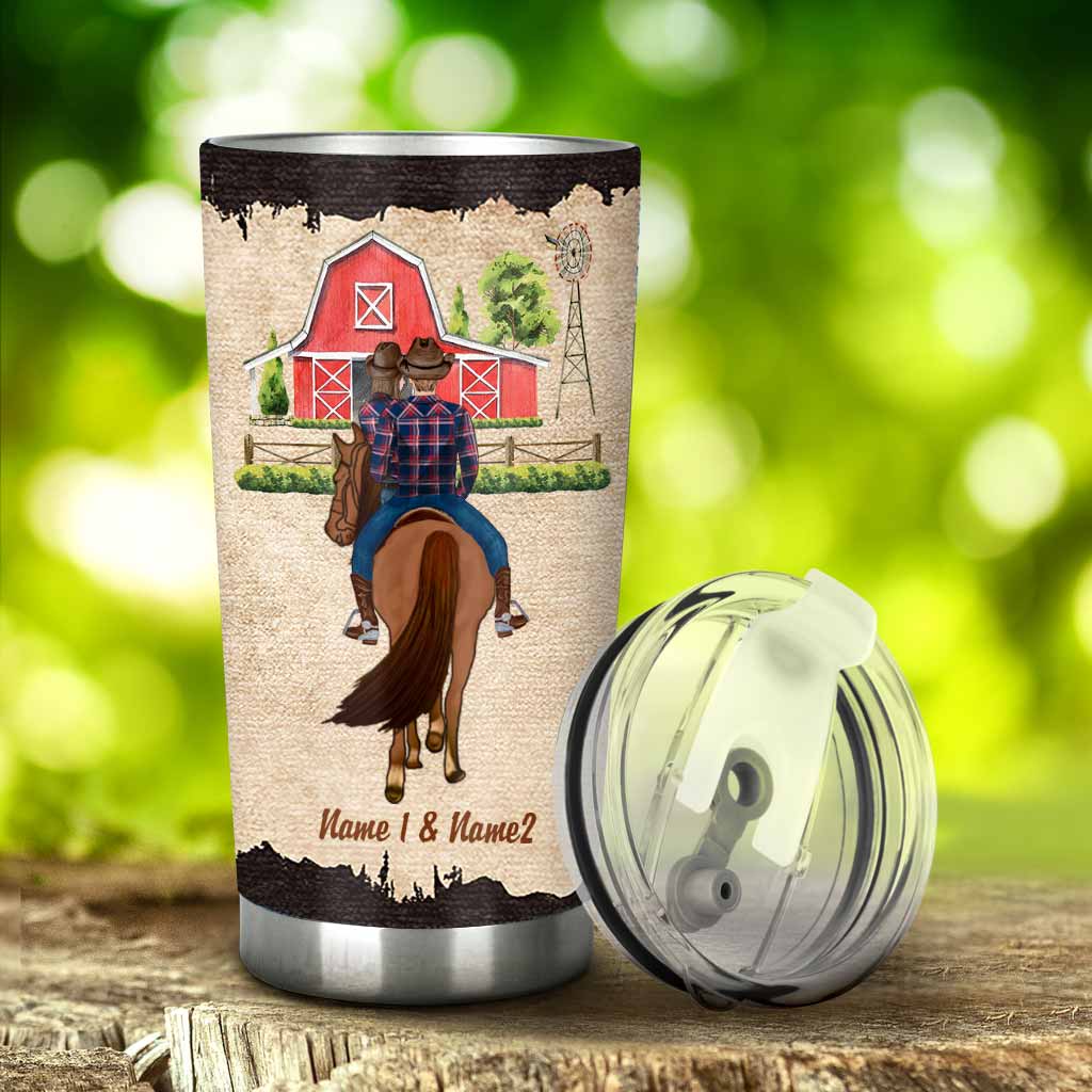 The Day I Met You - Personalized Couple Horse Tumbler