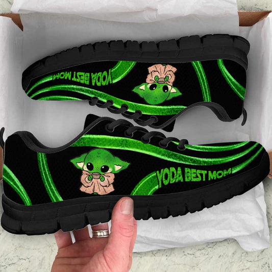 Yoda Best Dad In The Galaxy - Personalized Father's Day Sneakers