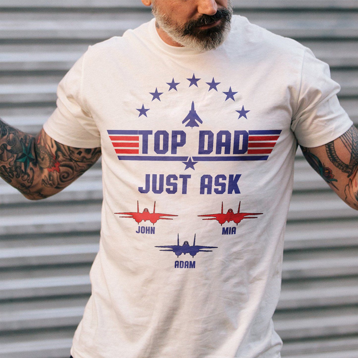 Top Dad Just Ask - Personalized Top Gun T-shirt and Hoodie