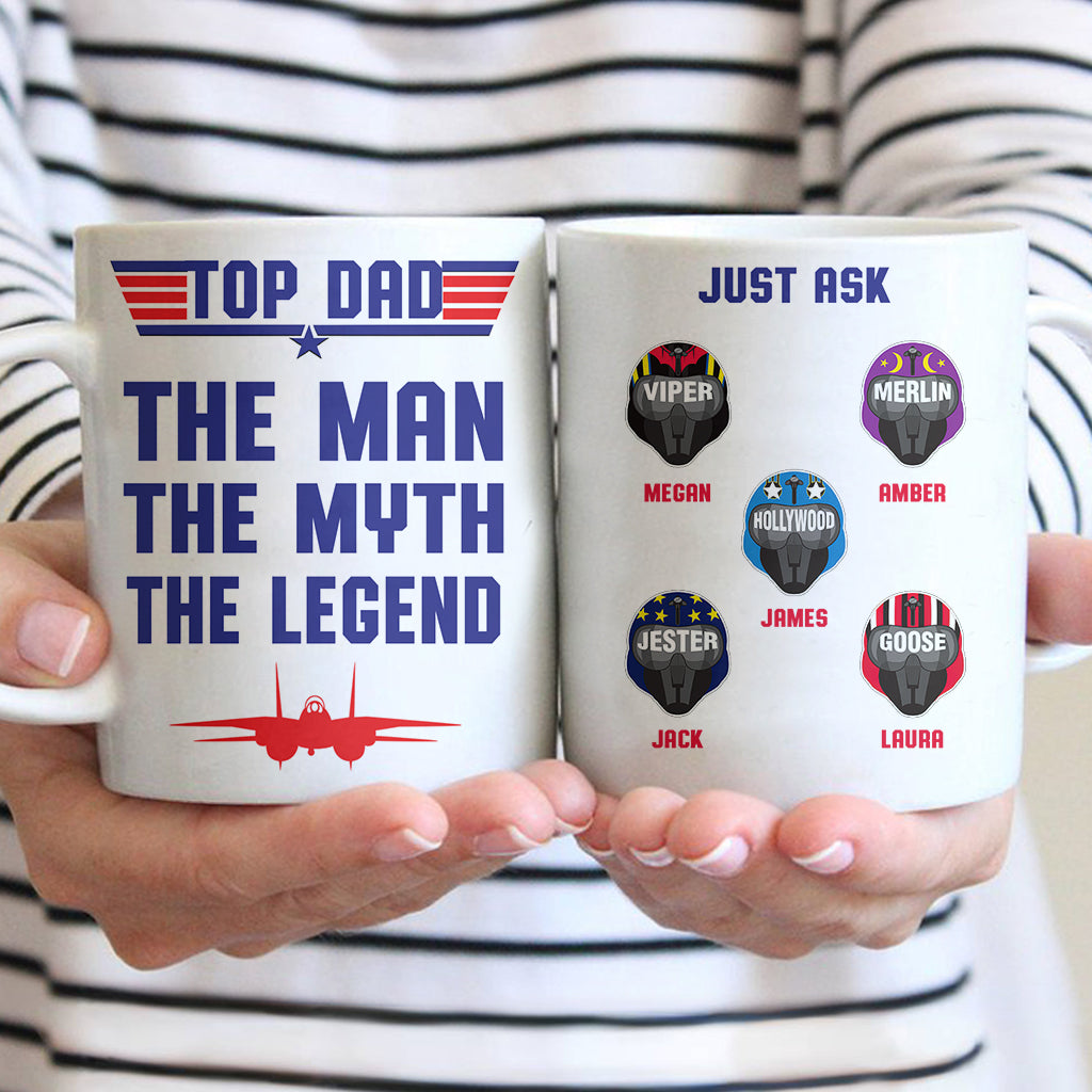 Top Dad The Man The Myth - Personalized Top Gun Mug