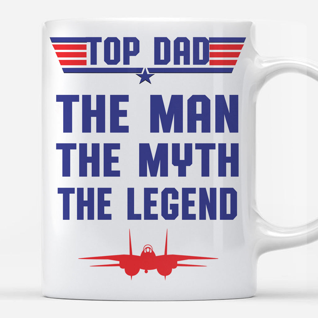 Top Dad The Man The Myth - Personalized Top Gun Mug