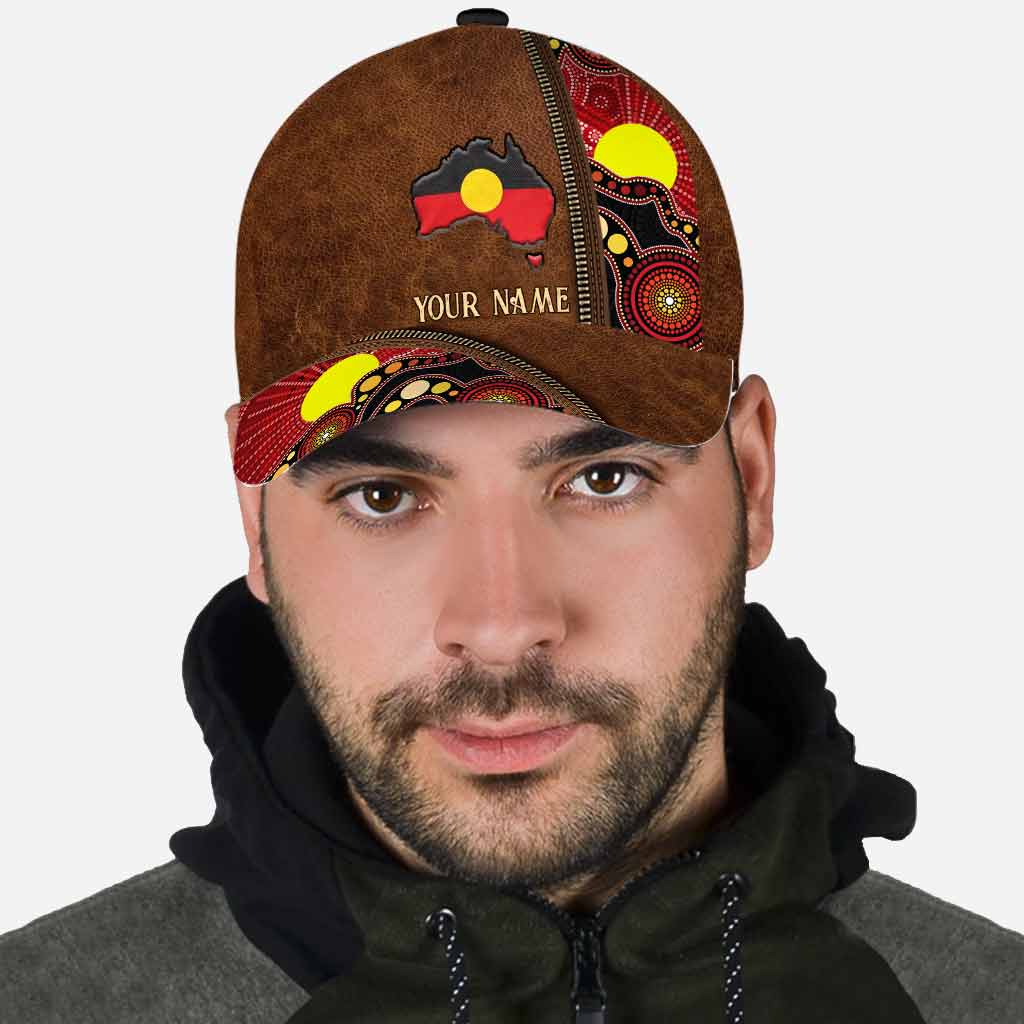 Aboriginal Australian Personalized Leather Pattern Print Classic Cap