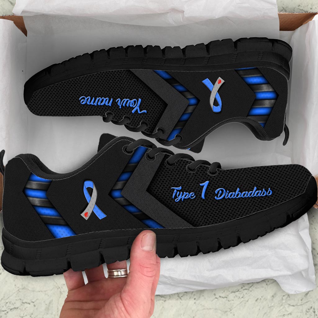 Type 1 Diabadass - Diabetes Awareness Personalized Sneakers