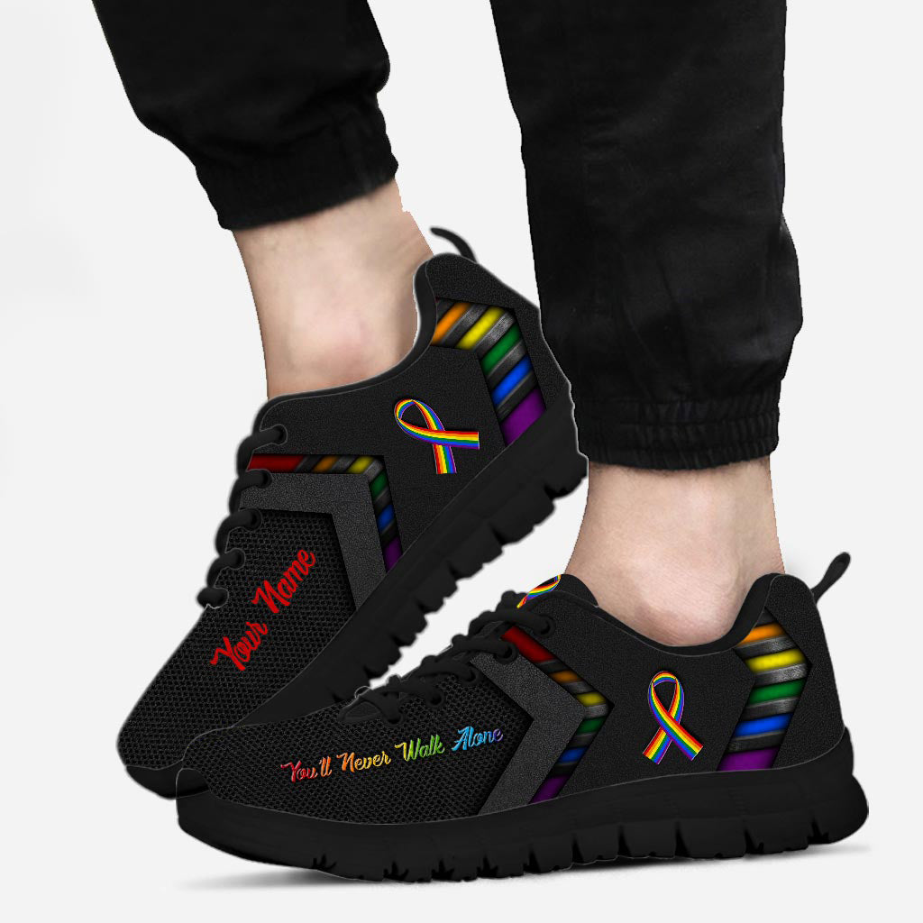 You'll Never Walk Alone - Personalized LGBT Support Sneakers