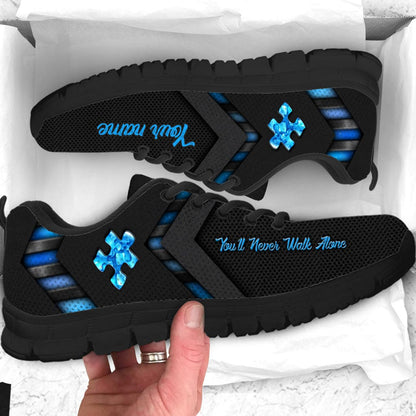 You'll Never Walk Alone - Personalized Autism Awareness Sneakers