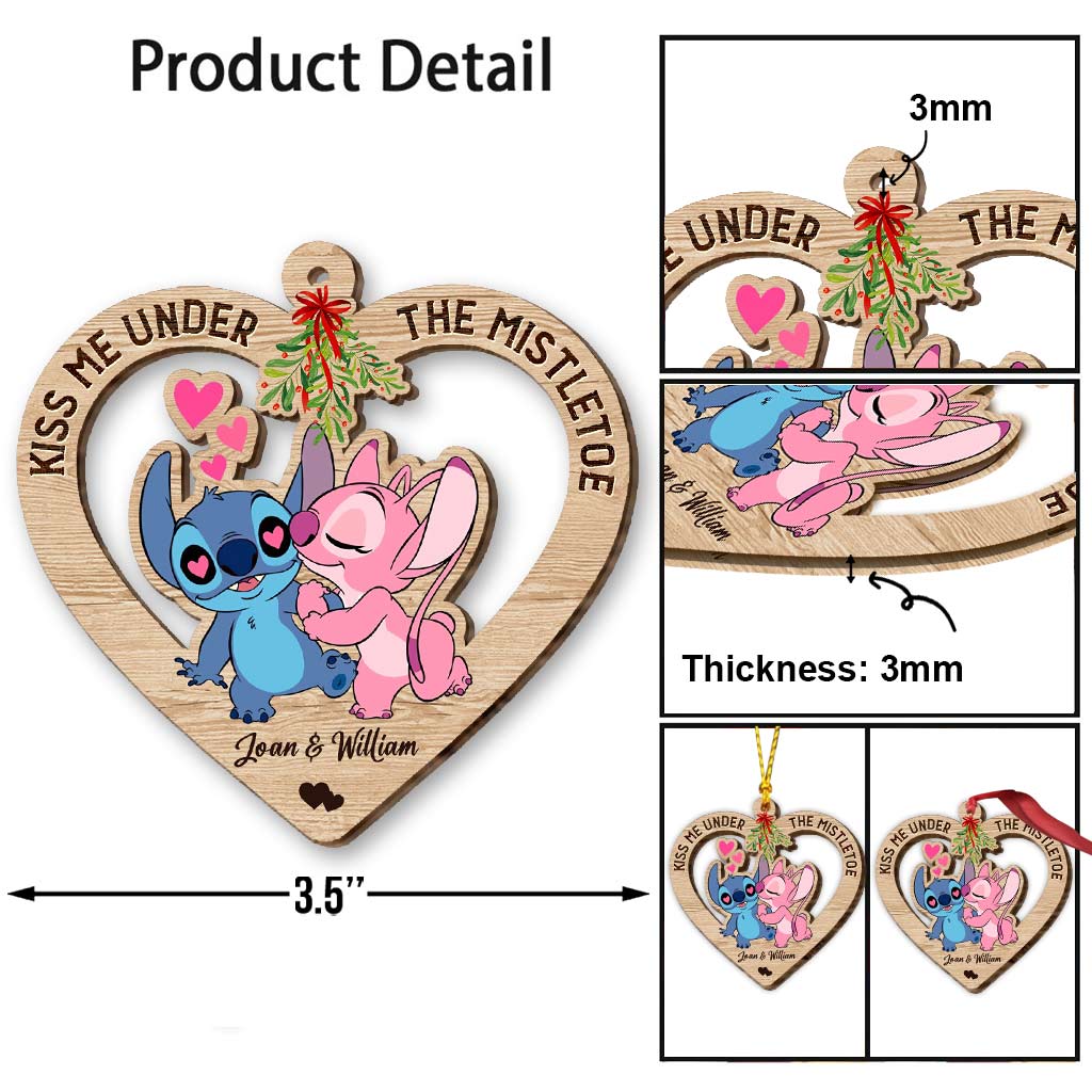 Ohana Love - Personalized Christmas Ornament (Printed On Both Sides)