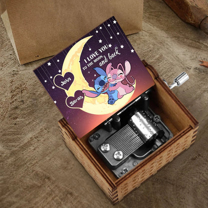 To The Moon And Back - Personalized Ohana Hand Crank Music Box