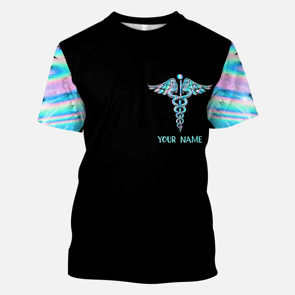 The Wings Came With The Scrubs - Personalized Nurse All Over T-shirt and Hoodie