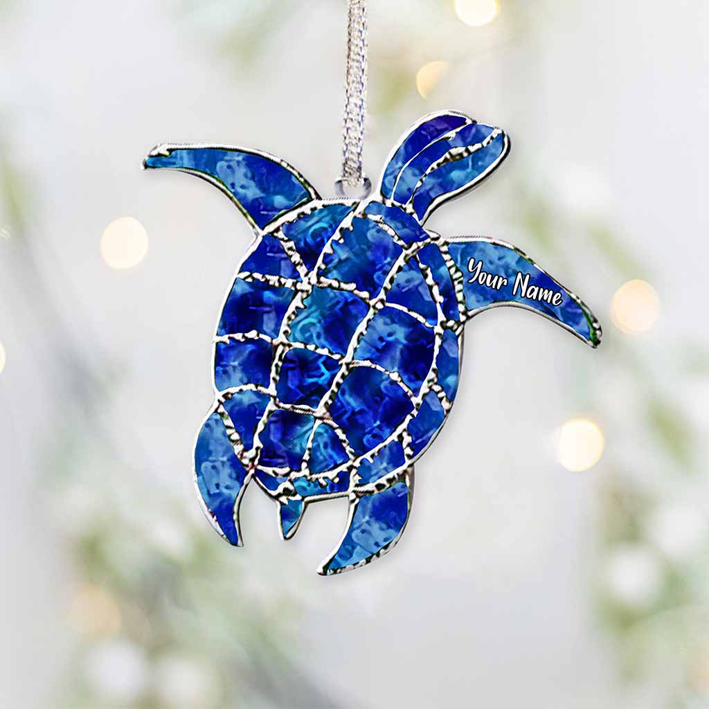 Lovely Turtles - Personalized Christmas Ornament With 3D Pattern Print (Printed On Both Sides)