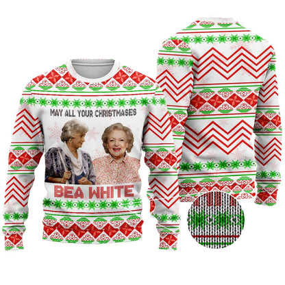 May All Your Christmases Bea White - Sweater