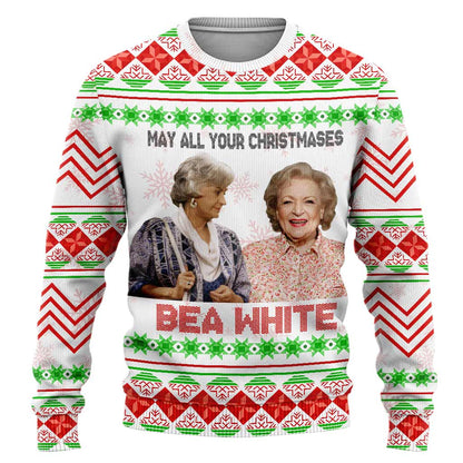 May All Your Christmases Bea White - Sweater