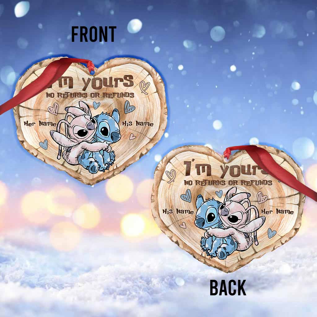 I'm Yours No Returns Or Refunds - Personalized Christmas Ohana Ornament (Printed On Both Sides)