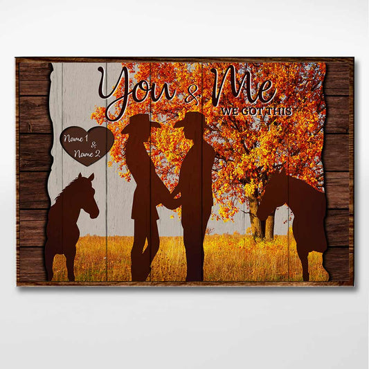 You Me & The Horses - Personalized Couple Poster