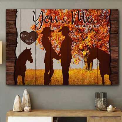 You Me & The Horses - Personalized Couple Poster