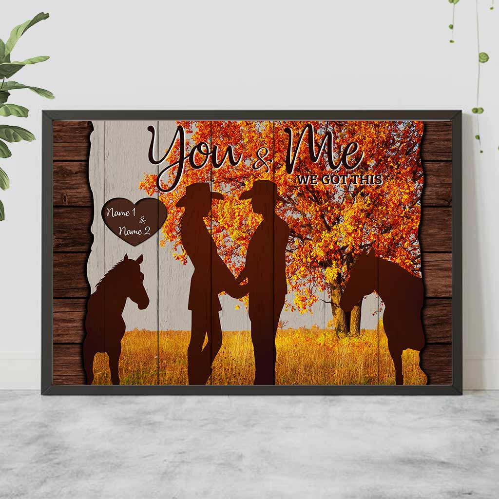 You Me & The Horses - Personalized Couple Poster