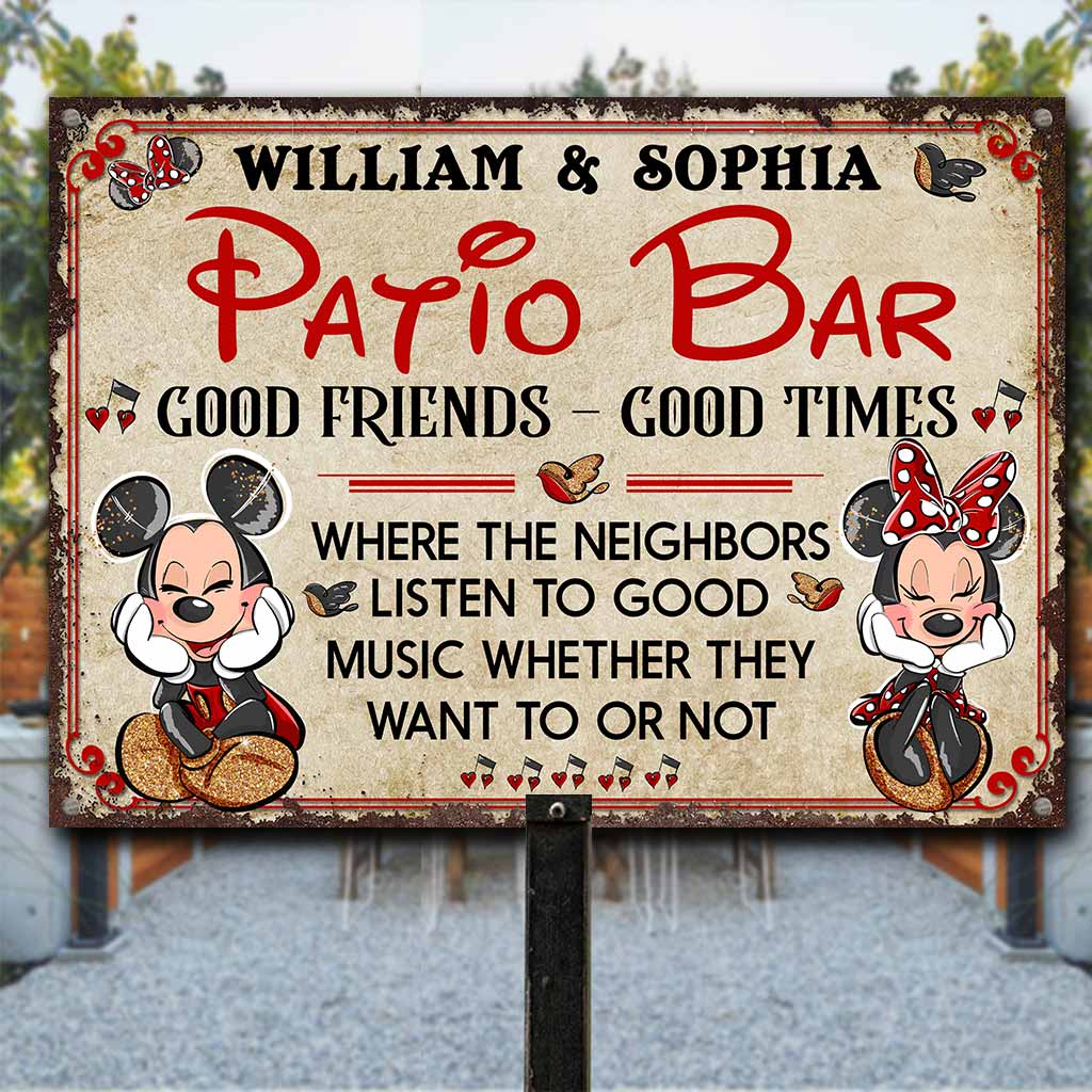 Welcome - Personalized Backyard Rectangle Metal Sign