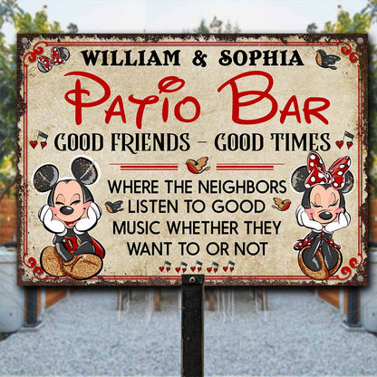 Welcome - Personalized Backyard Rectangle Metal Sign