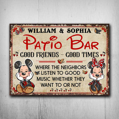 Welcome - Personalized Backyard Rectangle Metal Sign