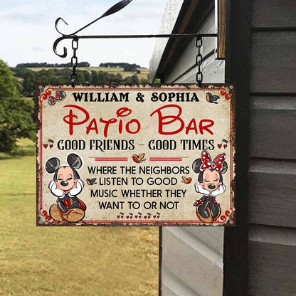 Welcome - Personalized Backyard Rectangle Metal Sign