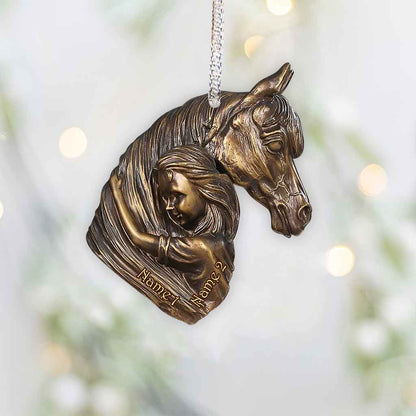 Horse Girl - Personalized Christmas Horse Ornament (Printed On Both Sides)