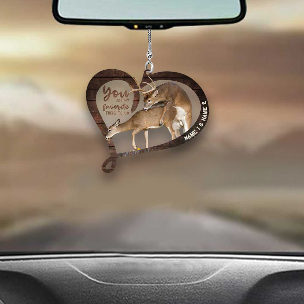 You Are My Favorite Thing To Do - Personalized Couple Hunting Transparent Car Ornament