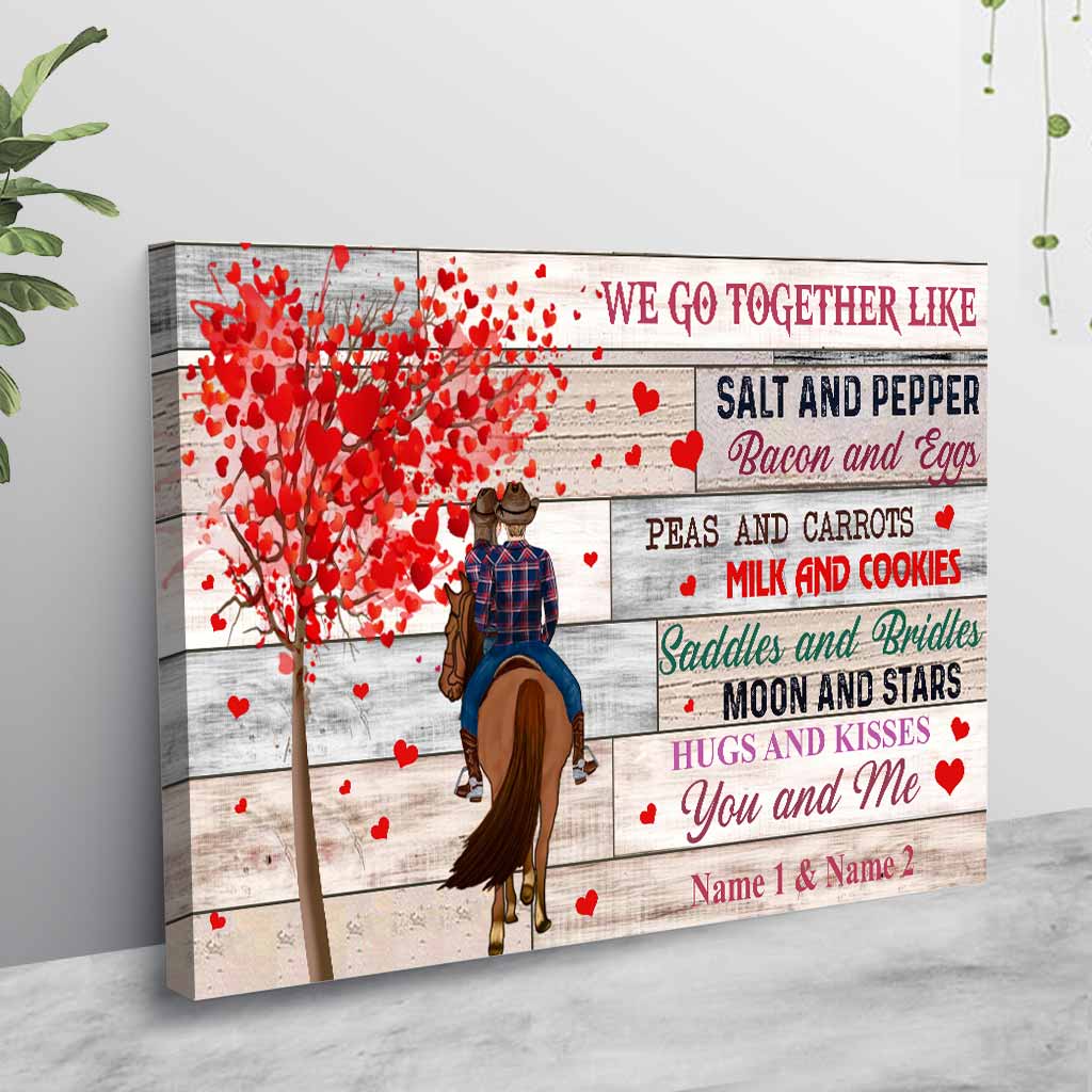 We Go Together - Personalized Couple Horse Poster