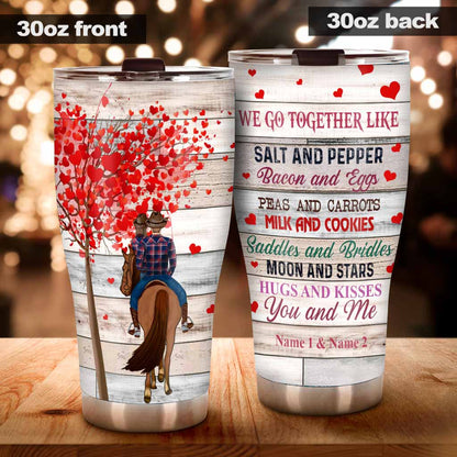 We Go Together - Personalized Couple Horse Tumbler