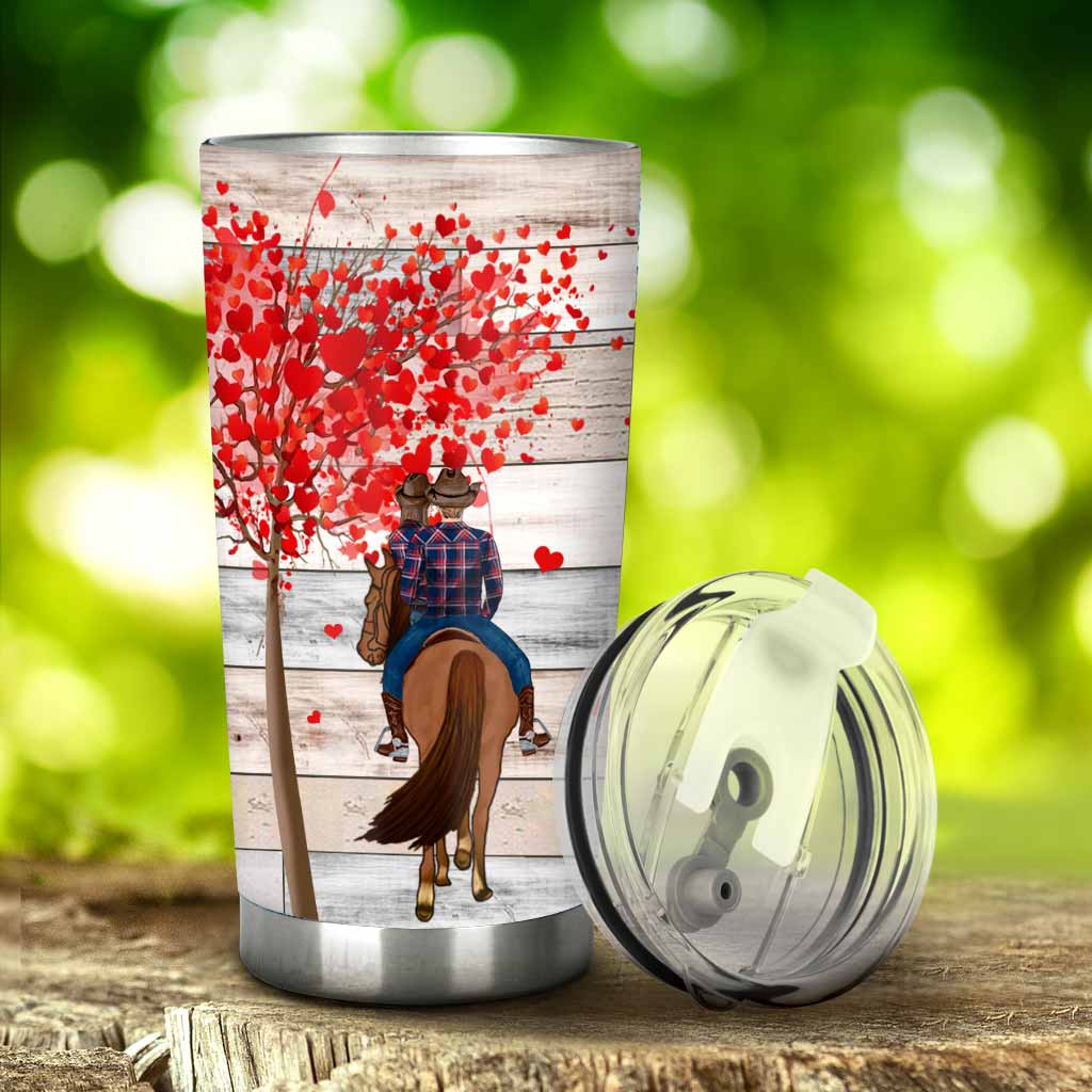 We Go Together - Personalized Couple Horse Tumbler