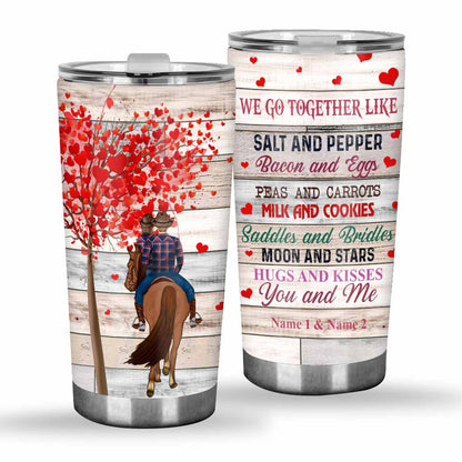 We Go Together - Personalized Couple Horse Tumbler